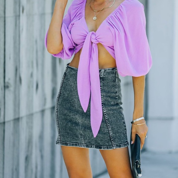 Vici Dolls Black Denim Skirt - Picture 4 of 9